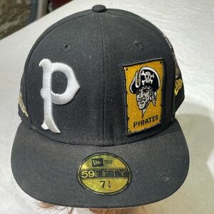 New Era Black fired Pirates Cap with different gear logos!